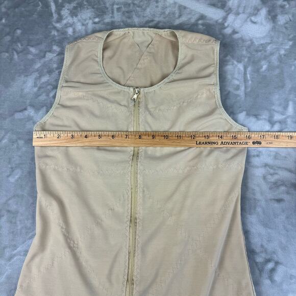 Unbranded Shaper Vest Men's and Women's Compression Top‎ Size L Nude Zip (0706) - Picture 6 of 8
